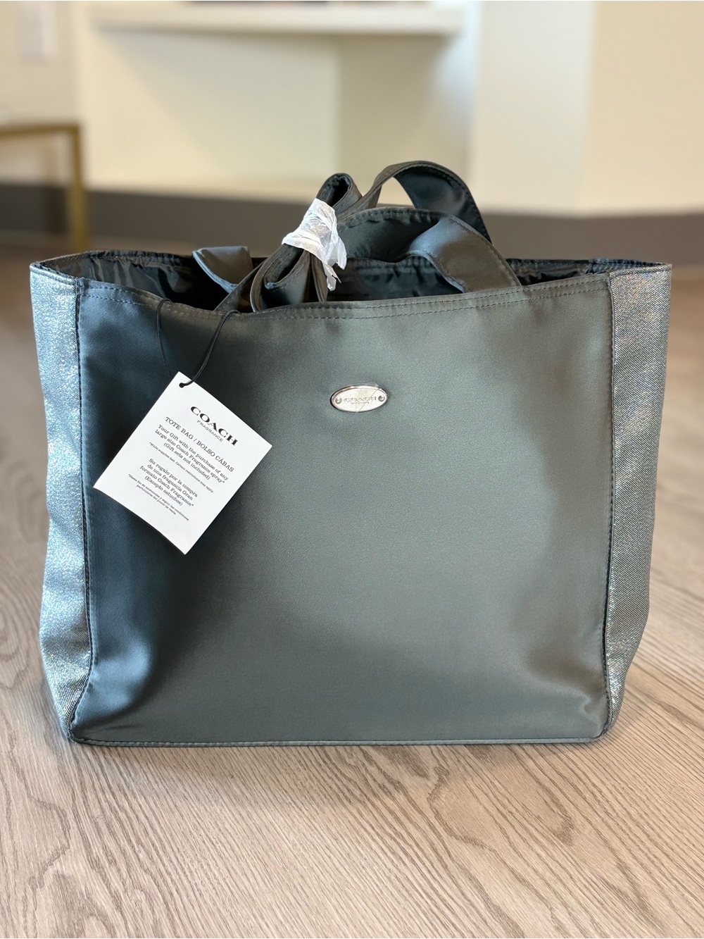 Coach Metallic Slate Tote Bag - Women's Shoulder Tote